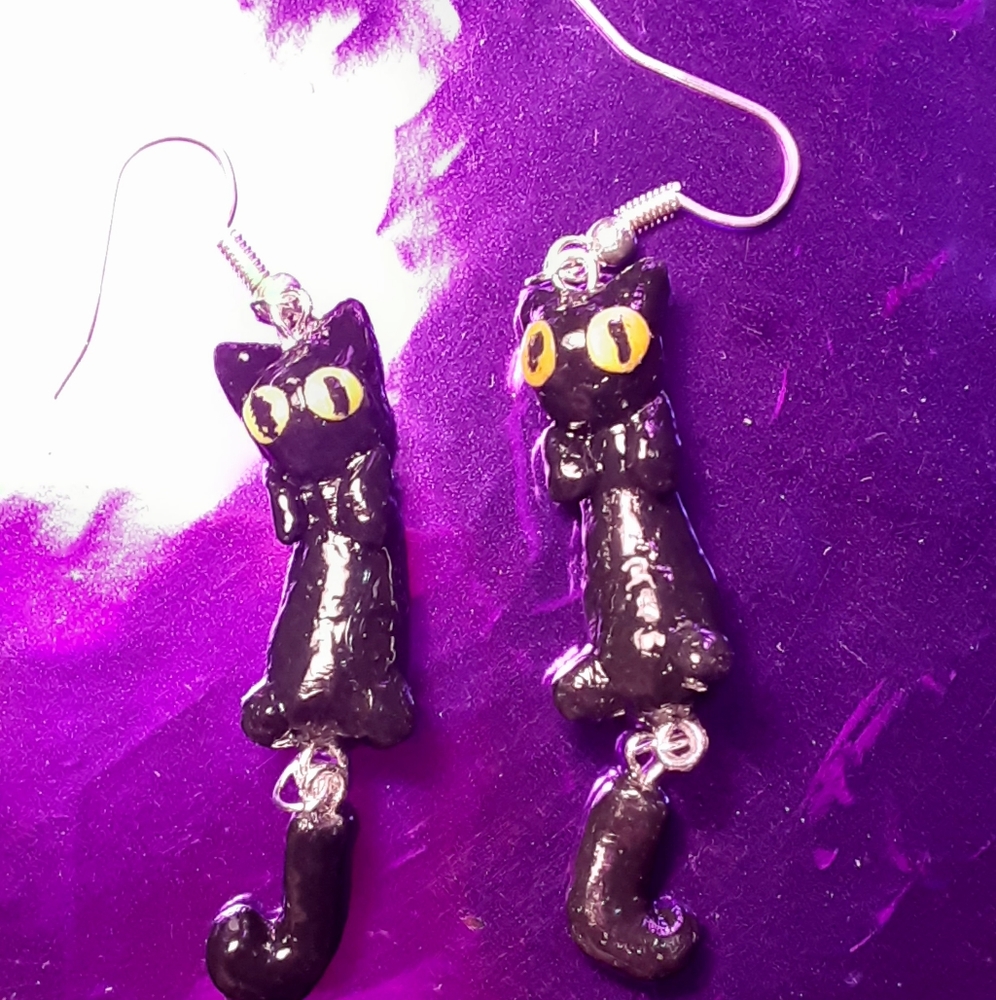 Cat earrings - Picture 2 of 2